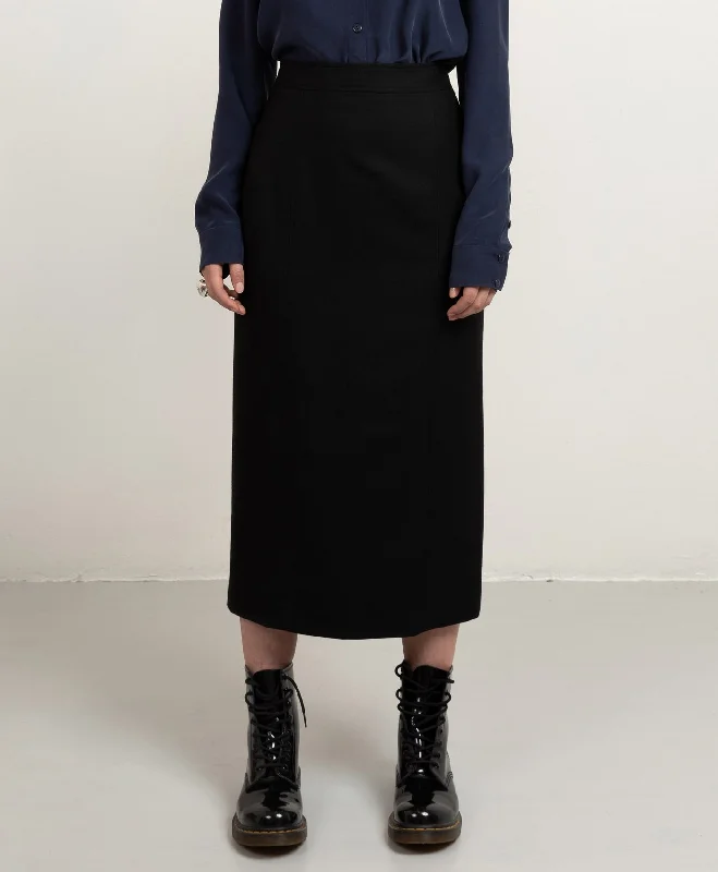 Midi Prime Pencil Skirt Black vintage skirt charm