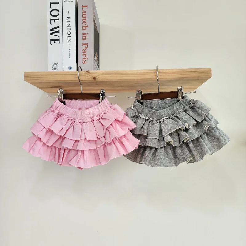 Toddler Ruffle Skirted Shorts (1-7y)- 2 Colors corduroy skirt durable