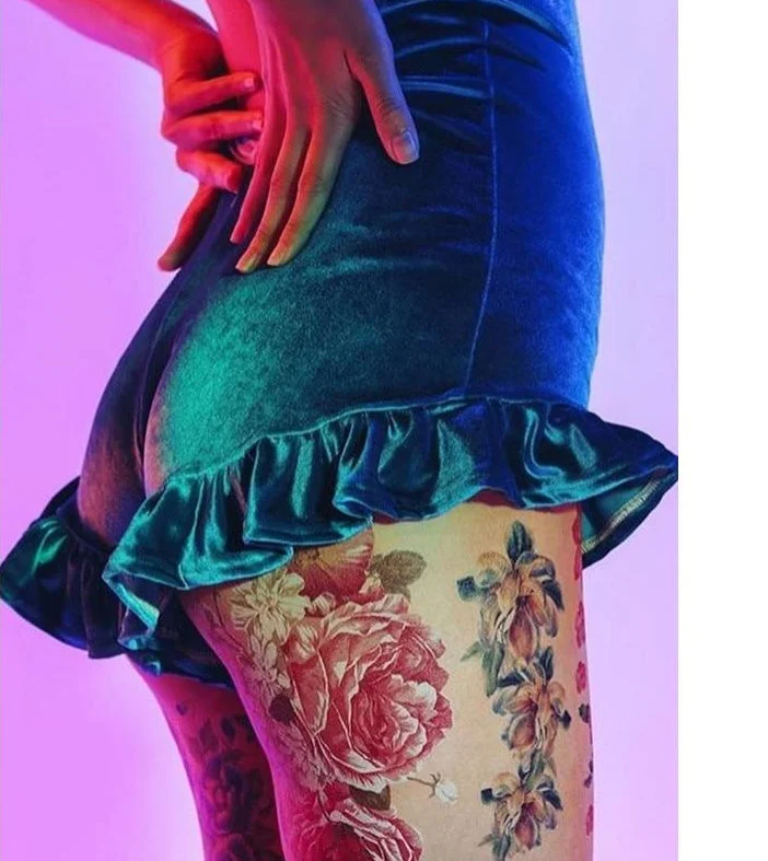 Velvet Ruffle Hem High Waist Booty Short Skirts wool skirt warm