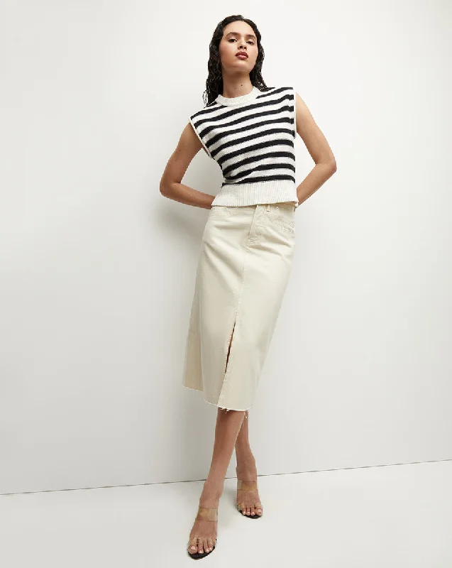 Victoria Denim Skirt silk skirt sleek