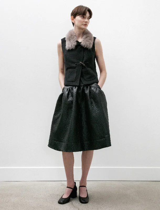 Midi Gathered Skirt Quilted Nylon cashmere skirt fine
