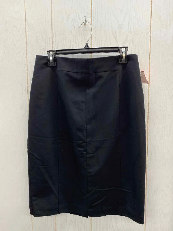 Worthington Black Womens Size 12 Skirt asymmetrical skirt cut