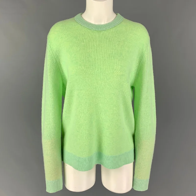 ACNE STUDIOS Size XS Neon Cashmere Crew-Neck Sweater