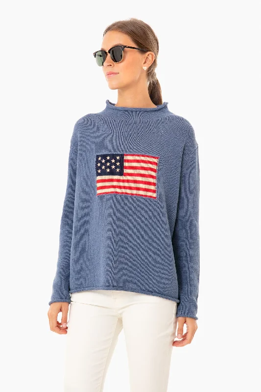 Denim Blue Americana Sweater