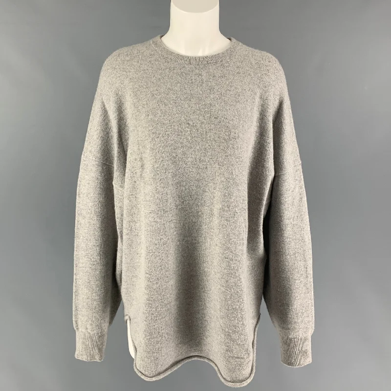 EXTREME CASHMERE Size XL Grey Heather Cashmere Blend Oversized Sweater