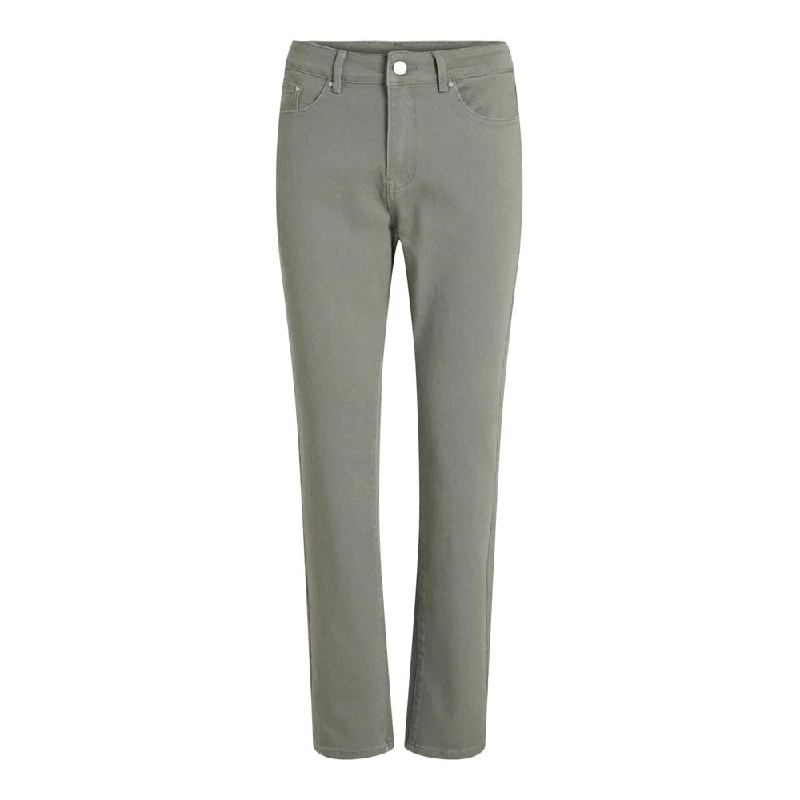 Green Cotton Jeans & Pant