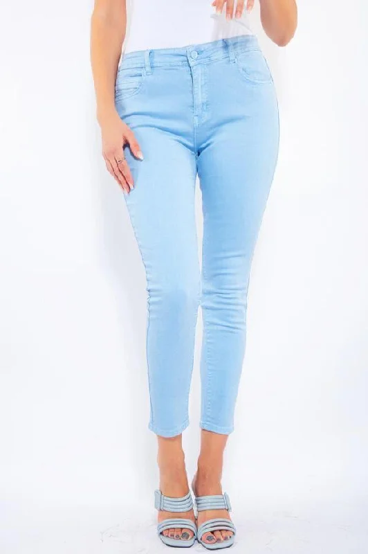 WOMEN'S FASHION COLORED JEANS IN BLUE